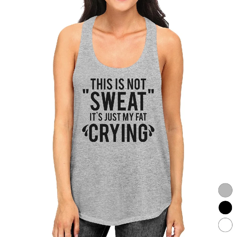 Women's Garments Fat Crying Womens Funny Graphic Tank Top Work Out Sleeveless Top