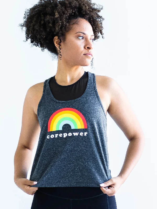 Polished Style Deals CorePower Rainbow Racerback Tank