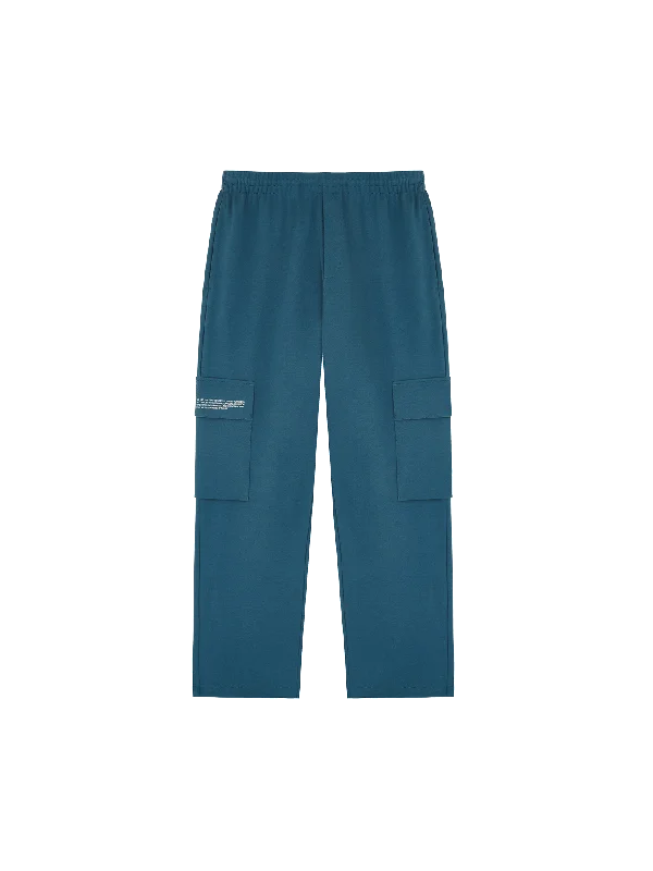 Women's Trendy Apparel Womens Double Jersey Cargo Track Pants—storm blue