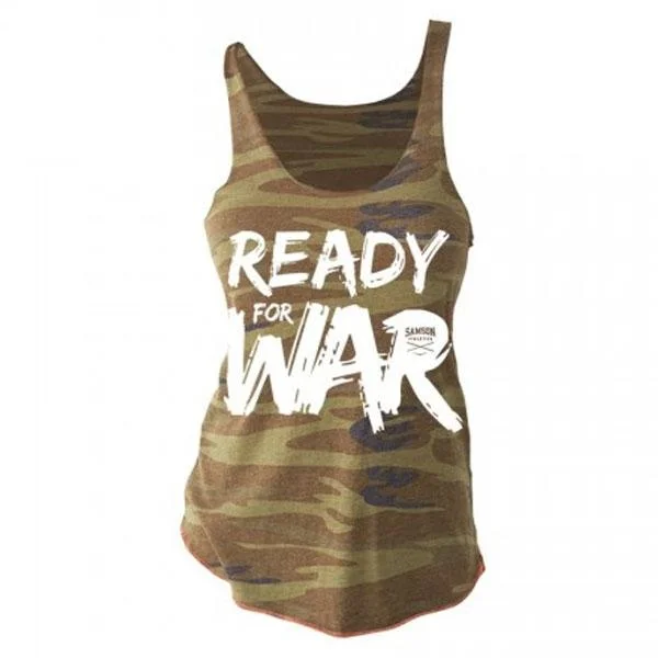 Women's Formal Event Outfit Samson Athletics Ready For War Ladies Camo Racerback