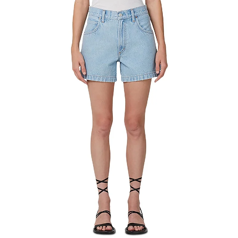 Flash Sale Womens Pocket Light Wash Denim Shorts