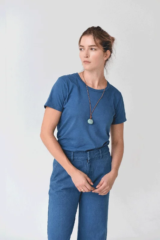 Women's Chic Outerwear Garments Mott Tee - Indigo