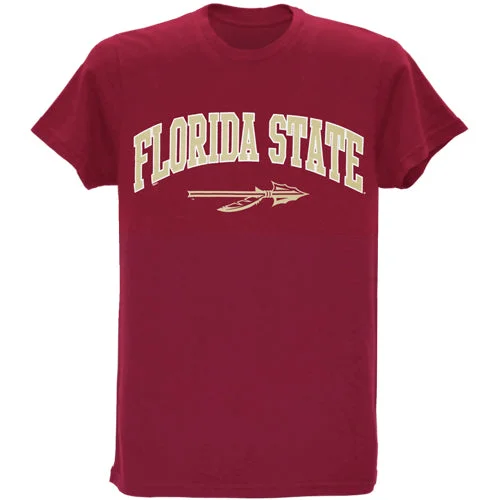 Trendy Fashion Sale Ragz Adult/Unisex Florida State Spear Value Priced Short Sleeve T-shirt - Garnet