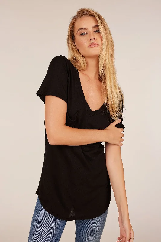 Women's Contemporary Apparel Boyfriend Pocket Tee