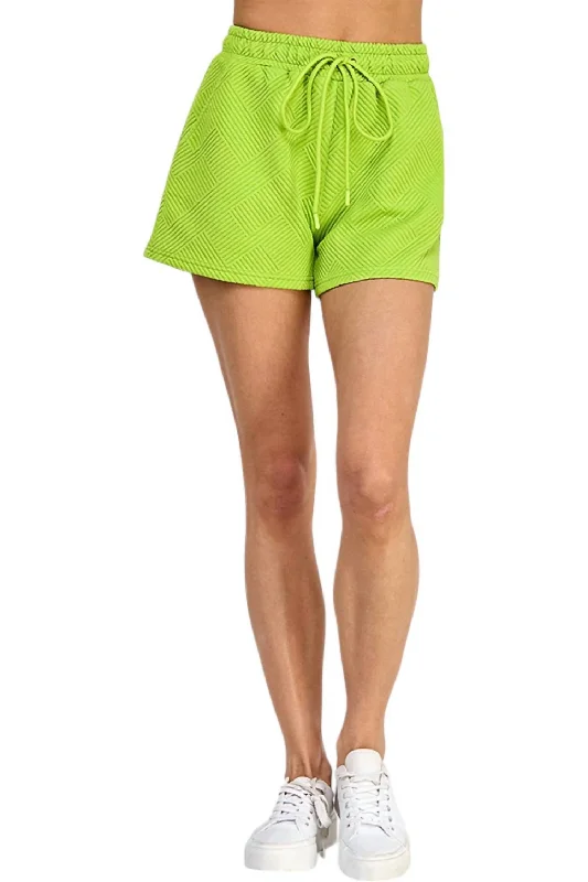 Women's Tailored Outfit Make A Choice Shorts In Lime