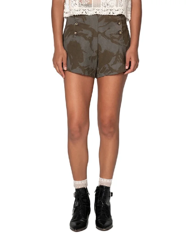 Polished Style Deals Burning Torch Upcycled Jungle Short