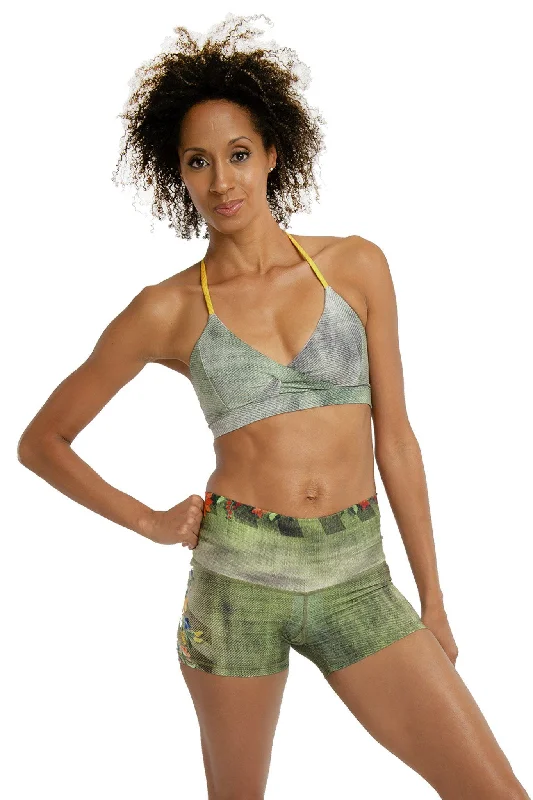 Women's Professional Outfit NiyamaSOL Sioux Criss Cross Yoga Crop Top