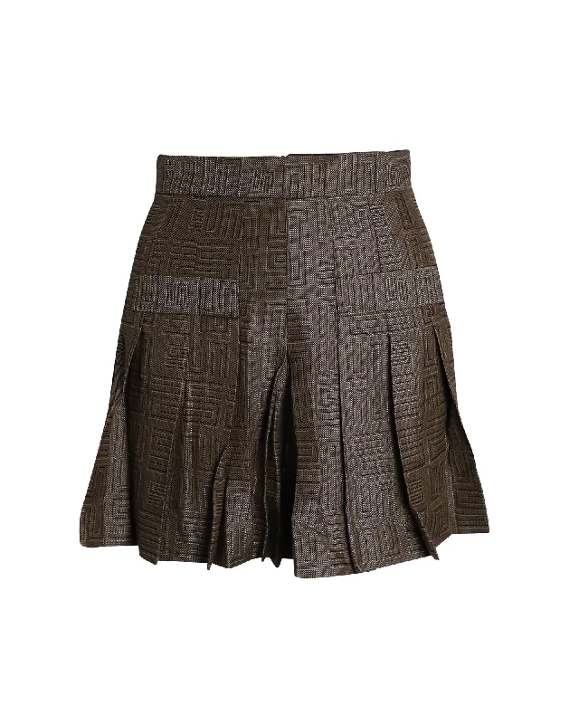 High-End Style Discounts Sandro Gael Layered Pleated Jacquard Shorts in Multicolor Viscose