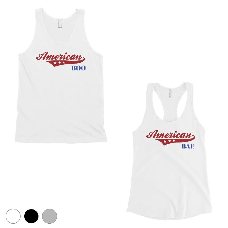 Style Without Limits American Boo Bae Matching Couple Tank Tops Anniversary Gift For Bae