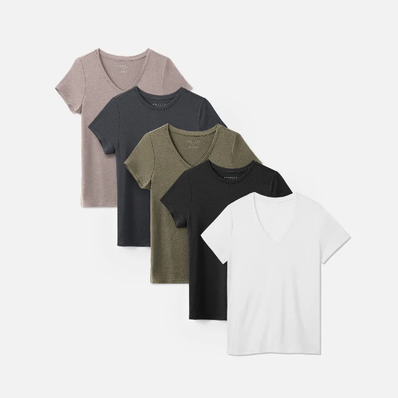 Classic Clothes For Women Women's 5 Pack // Merino T-Shirts