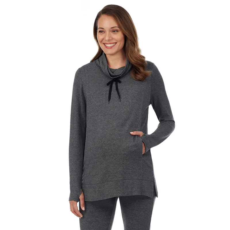 Women's Workout Clothing Ultra Cozy Maternity Long Sleeve Funnel Neck Tunic