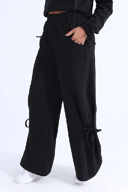 Affordable Luxury Women's Garments Flow Modal Black Trouser