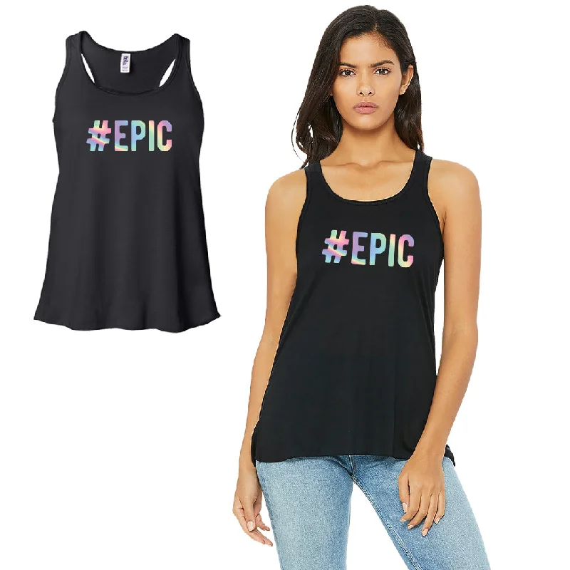 Women's Professional Apparel Epic-SPECTRUM Work Out Womens Black Tank Top Vinyl Printed