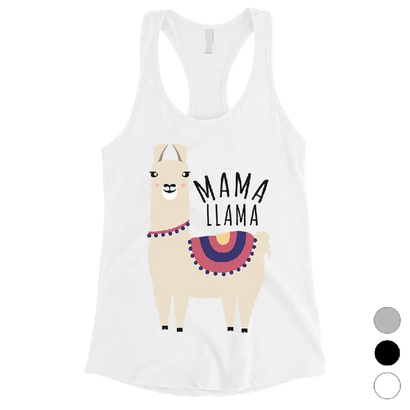 Women's Clothing Apparel Sets Mama Llama Womens Sleeveless Shirt