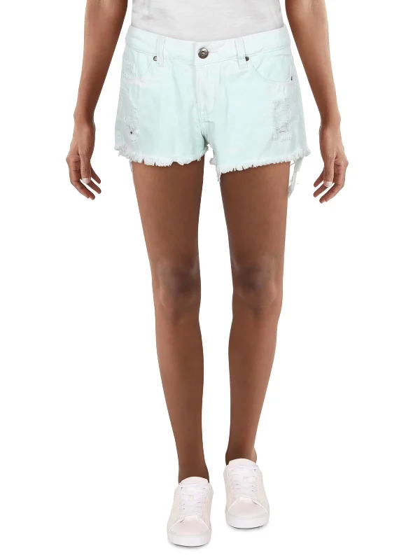 Women's Holiday Outfit Womens Distressed Casual Casual Shorts