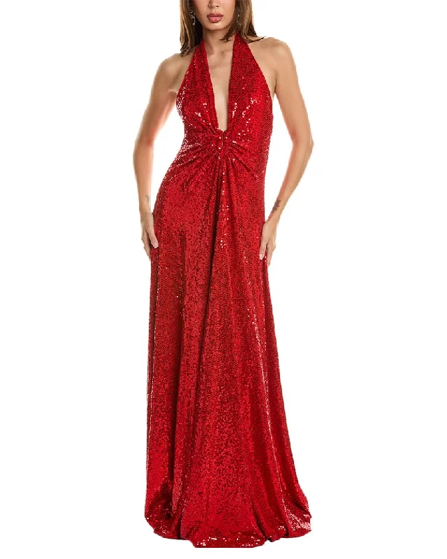 Chic Style, Always In Vogue Michael Kors Collection Hand-Embroidered Halter Gown