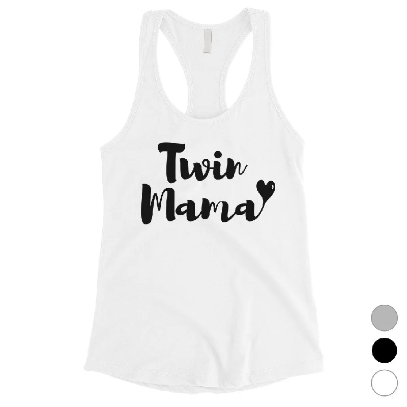 Women's Everyday Apparel Twin Mama Womens Sleeveless Shirt