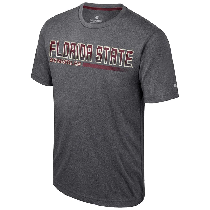 Style Revolution Colosseum Men's Florida State Seminoles Performance Short Sleeve T-shirt - Heather Charcoal