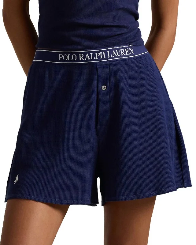 Additional Time-Limited Offers Waffle Knit Boxer Short In Navy