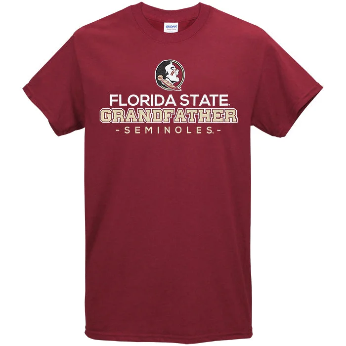 Premium Style Offers Image One Adult/Unisex Florida State Grandfather Short Sleeve T-shirt - Garnet