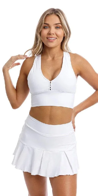 Discover Promotions White Racer Back Bra