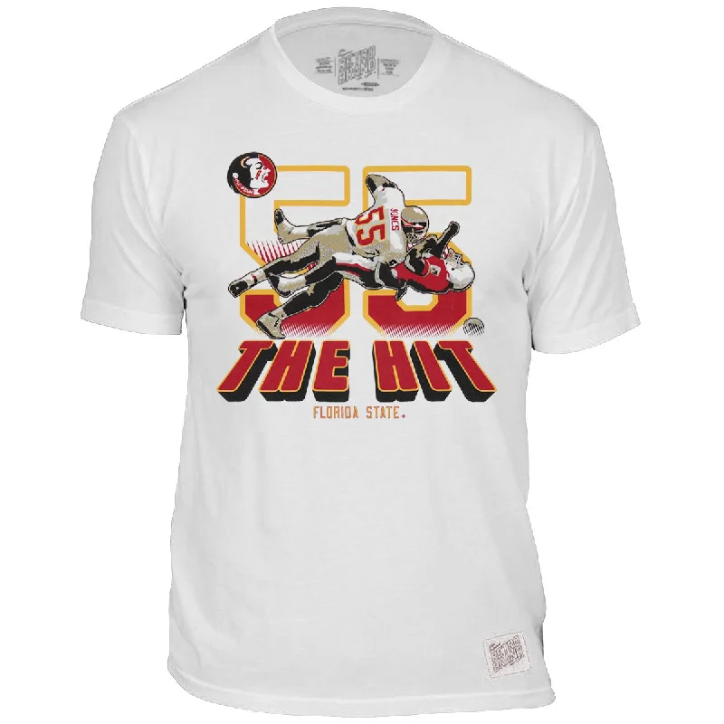 Style Without Limits Retro Brand Adult/Unisex Vault Marvin Jones 55 The Hit Design Short Sleeve T-shirt - White