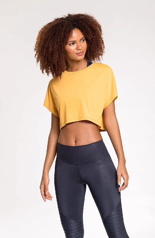 Women's Classic Attire Fluity Cropped RioAir™ Short Sleeve Yellow