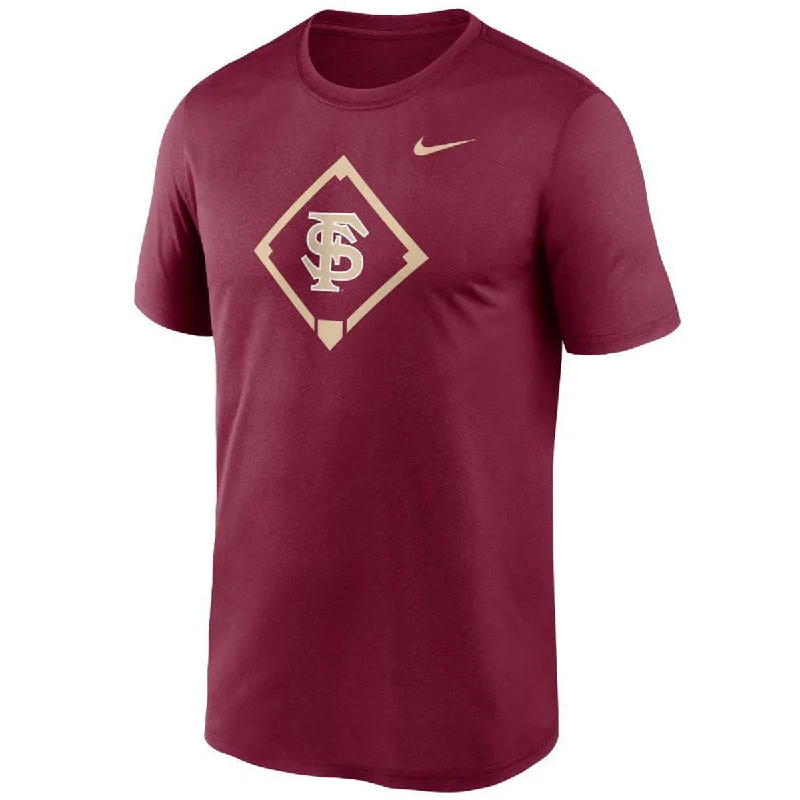 Casual Outfit For Women Nike Men's Interlocking FS Short Sleeve Legend Baseball Icon T-shirt - Garnet