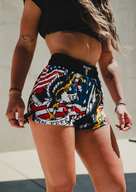 Women's Professional Outfit Star Spangled Women's Fight Shorts (3" Inseam)