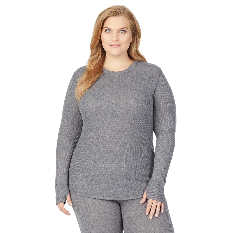 Trendy Looks On Sale Stretch Thermal Long Sleeve Crew PLUS