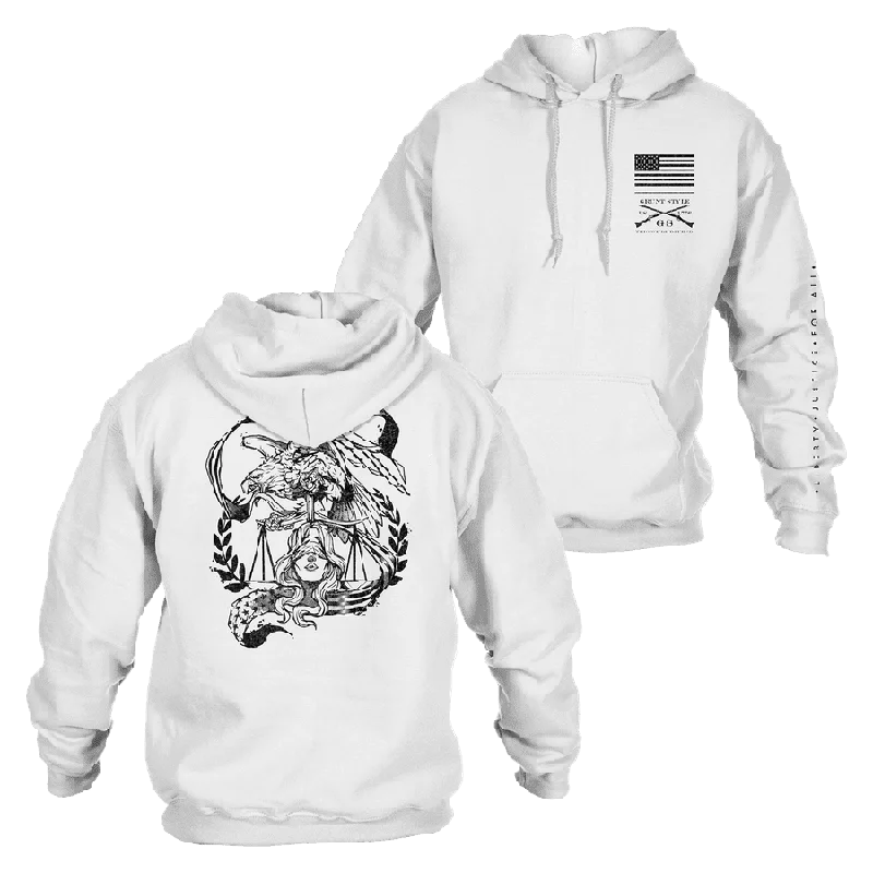 Charming Everyday Clothing For Women Liberty & Justice Hoodie - White