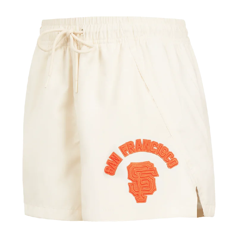 Charming Women's Garments MLB SAN FRANCISCO GIANTS TRIPLE TONAL W WOVEN WOMEN'S SHORT (EGGSHELL)