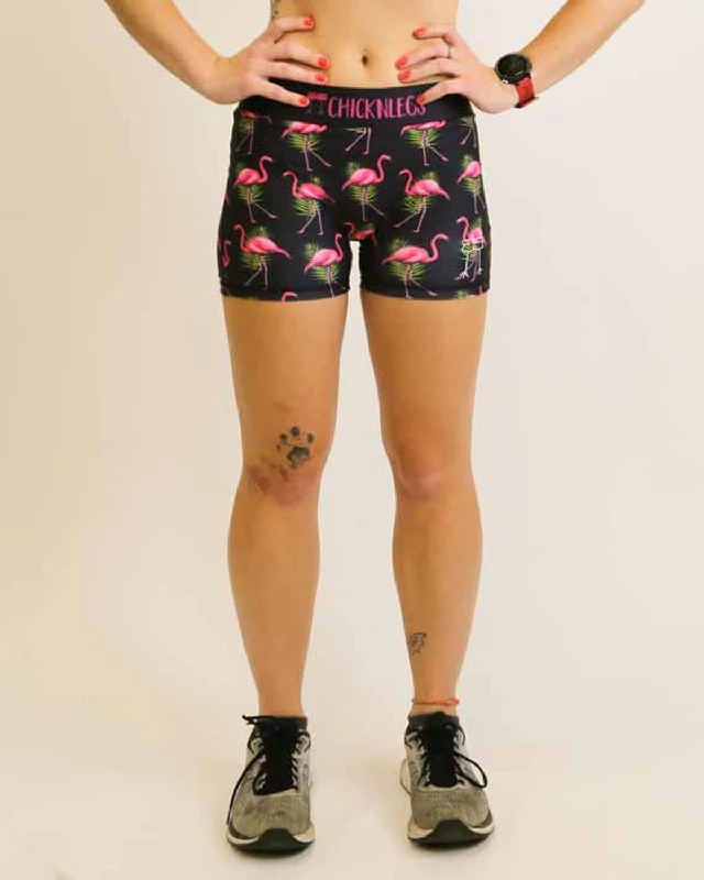 Women's Occasion Wear Apparel Women's Flamingo 3" Compression Shorts