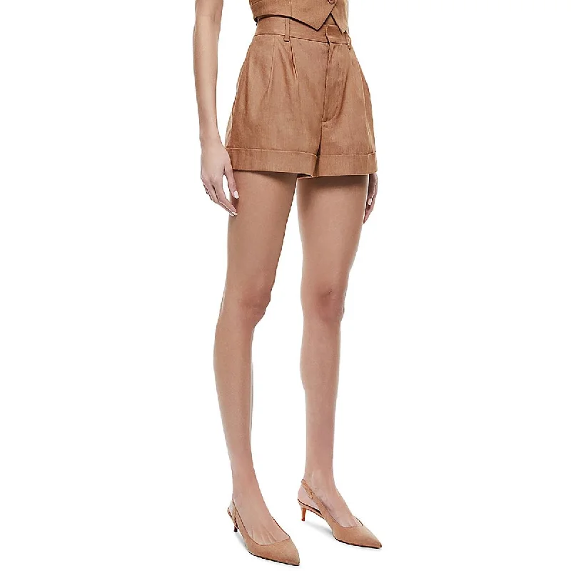 The Good Stuff Womens Solid Linen Casual Shorts