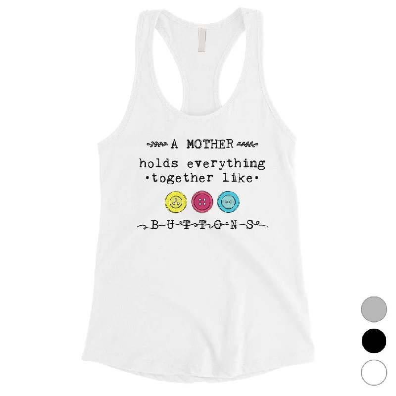 Comfortable Women's Apparel Mother Like Buttons Womens Sleeveless Shirt