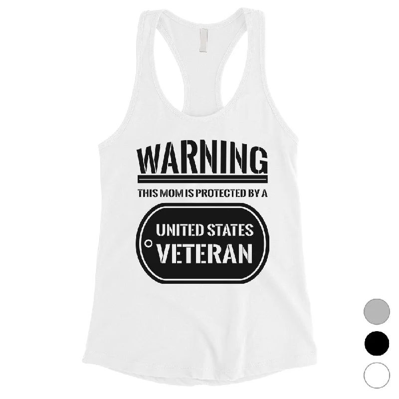 Don't Miss Out Protected By Veteran Gift Womens Tank Top Proud Army Mom July 4th