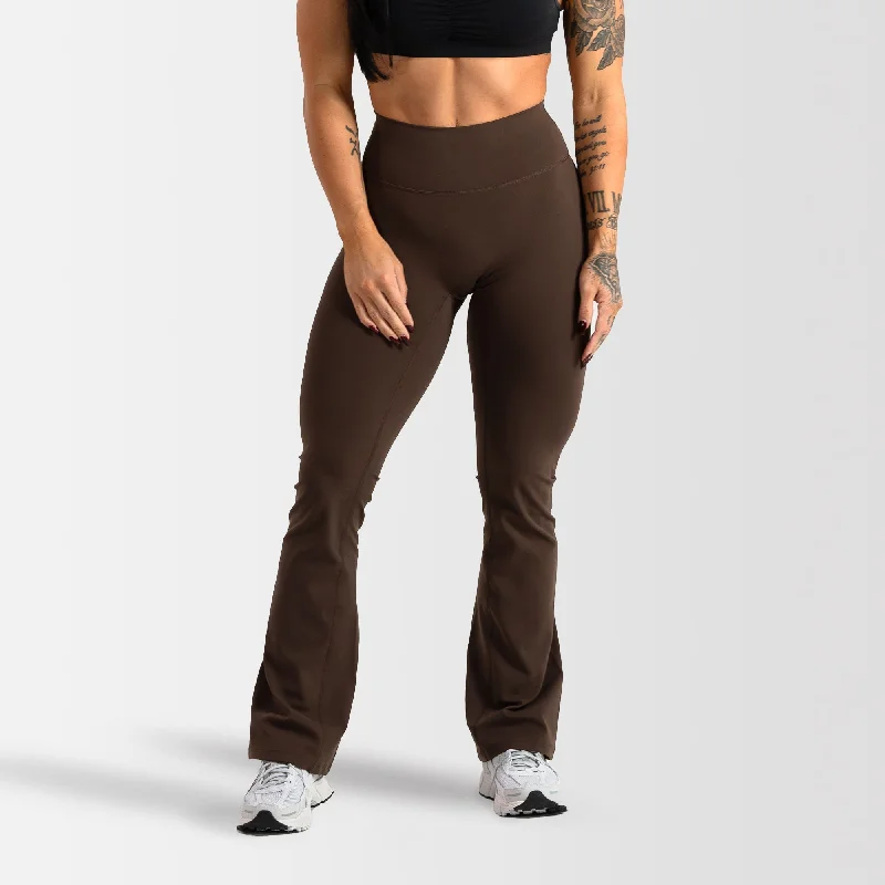 Women's Casual Clothing For Lounging Flare Leggings - Brown