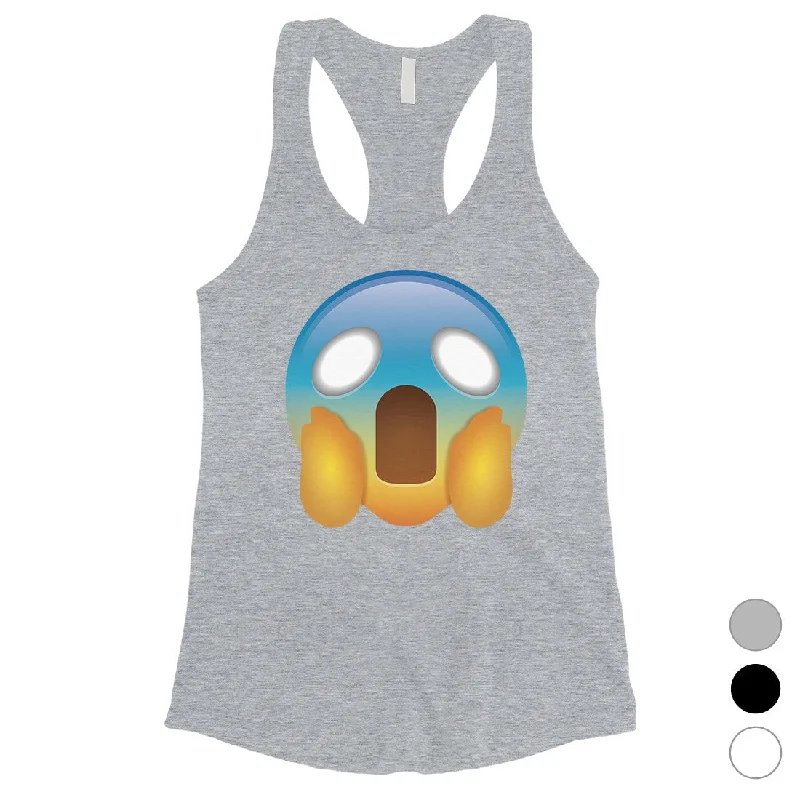 Contemporary Casual Deals Emoji-Screaming Womens Eerie Entertainment Fun Tank Top Friend Gift