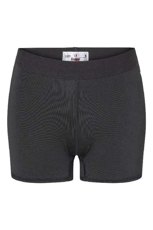 Top Deals Badger Womens Moisture Wicking Pro Compression Shorts - Black