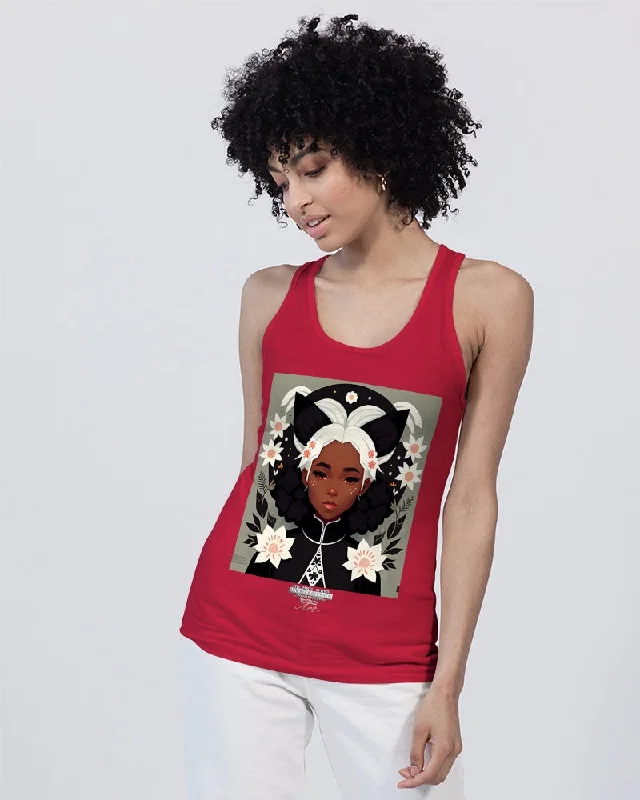 Women's Vintage-Inspired Outfit Nubian girl silver fox Unisex Jersey Tank | Bella + Canvas