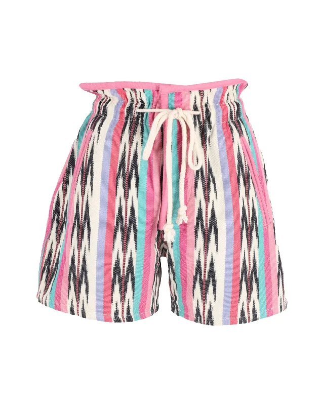 Stylish Women's Garments For Holidays Étoile Isabel Marant Striped Mini Shorts in Multicolor Cotton