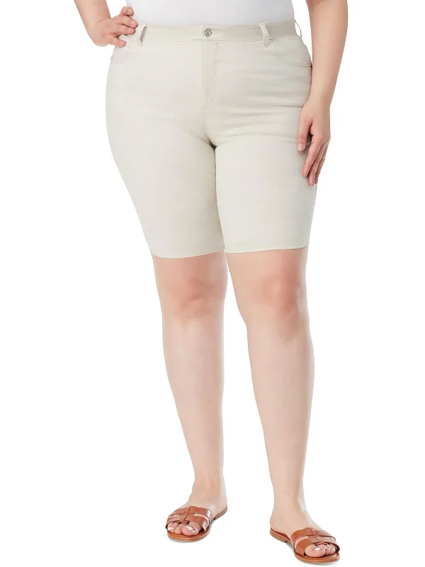 Women's Evening Wear Attire Plus Womens Slimming High Rise Bermuda Shorts