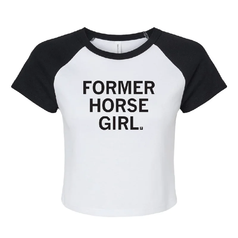 Stylish Outerwear Clothes For Women Former Horse Girl Baby Tee