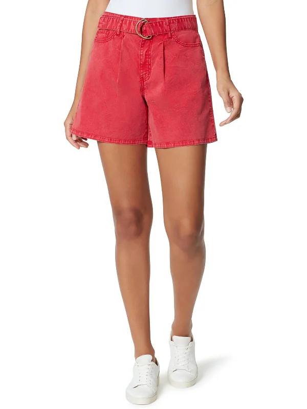 Women's Festive Attire Womens Hi Rise Pleated Denim Shorts