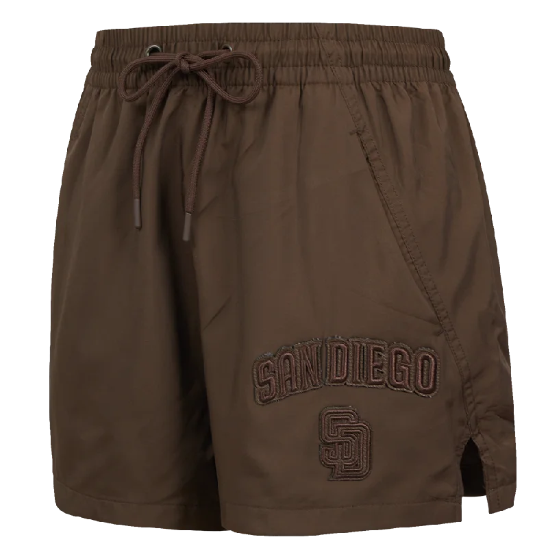 Casual Garments For Women MLB SAN DIEGO PADRES TRIPLE TONAL W WOVEN WOMEN'S SHORT (BROWN)