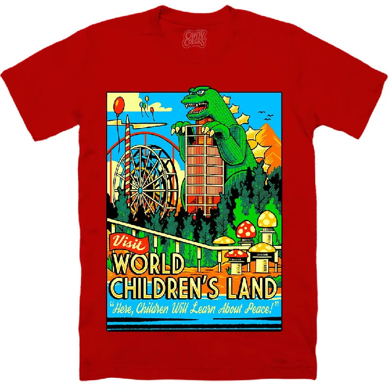 Women's Activewear Attire WORLD CHILDREN'S LAND - T-SHIRT (PEACEFUL RED)