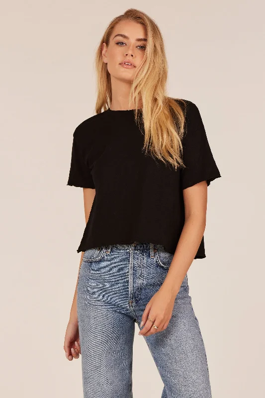 Stylish Women's Garments RAW EDGE CROPPED TEE