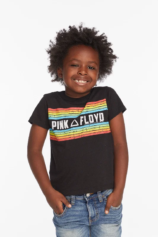 Affordable Luxury Women's Apparel Pink Floyd Rainbow Stripe Boys Tee