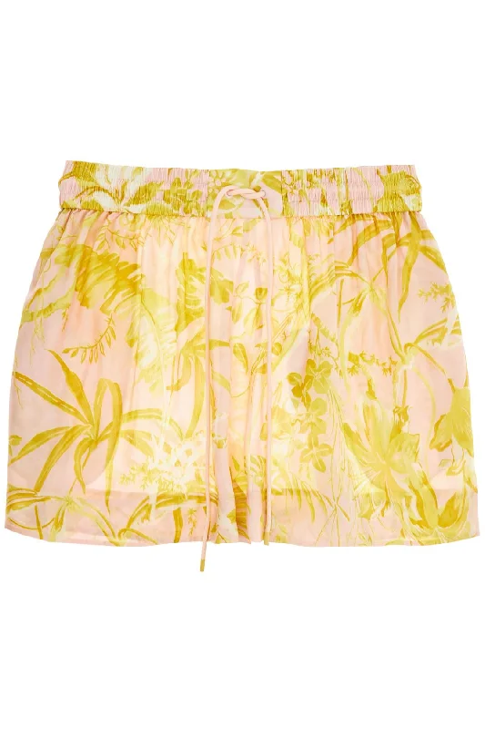 Quick Grab Deals Zimmermann Women's Floral Silk Voile Shorts