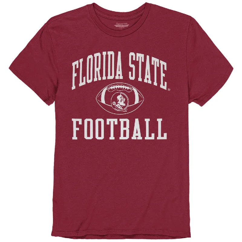 Women's Active Garments For Workouts Blue 84 Men's Florida State Football Design Short Sleeve T-shirt - Garnet